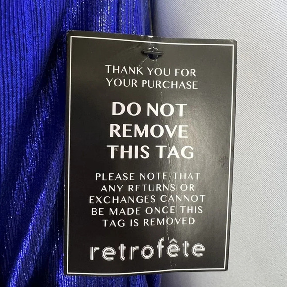 NWT retrofete Cobalt Blue Jaden Strapless Formal Gown $595 - Picture 13 of 16